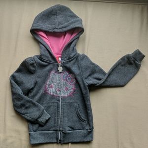 Girls Hello Kitty Zip Up Hoodie